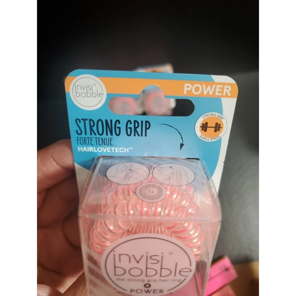 **6 Pack** Invisibobble Power HairLoveTech Strong Grip Hair Rings, Pink, 3 Ct‎